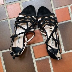 Miu Miu Black Sandals